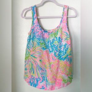Lilly Pulitzer sleeveless silk tank top